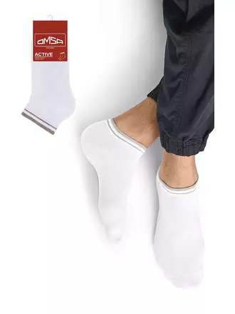 Укороченные мужские носки omsa active 105 bianco, , 45-47 (29-31), OMSA, - 1