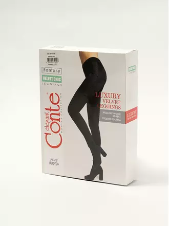 Ультрамодные леггинсы из искусственной замши c лампасами velvet chic nero, , 170-94/S, CONTE ELEGANT, - 1