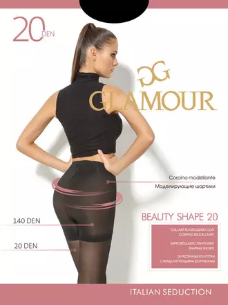 Колготки glamour beauty shape 20 cappuccino, , 2, GLAMOUR, - 1