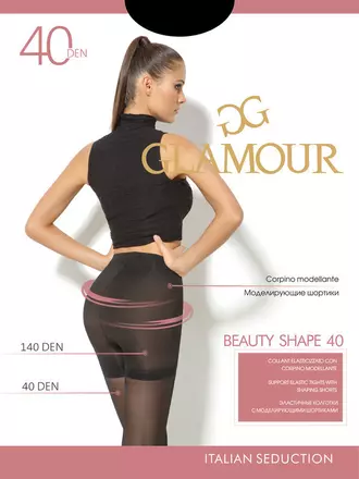 Колготки glamour beauty shape 40 cappuccino, , 2, GLAMOUR, - 1