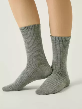 Удлинённые женские носки conte classic 751 серый, , 39-41 (25-27), CONTE ELEGANT, - 1