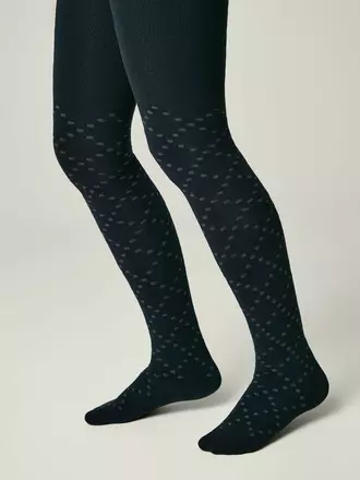 Колготки махровые conte-kids sof-tiki 701 темно-синий, , 140-146 (22), CONTE-KIDS, - 1