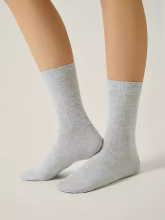 Удлинённые женские носки conte classic 784 светло-серый, , 36-38 (23-25), CONTE ELEGANT, - 1