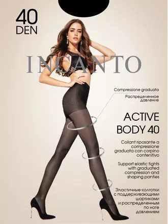 Колготки incanto active body 40 nero, , 2, INCANTO, - 1