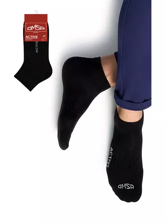 Короткие мужские носки omsa active 111 nero, , 39-41 (25-27), OMSA, - 1