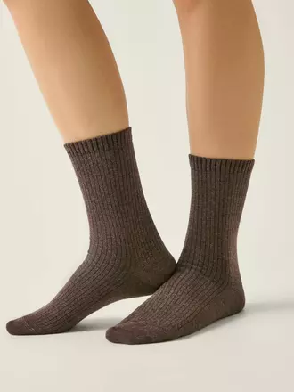 Удлинённые женские носки conte classic 751 шоколадный, , 36-38 (23-25), CONTE ELEGANT, - 1