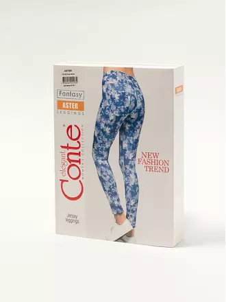 Леггинсы женские aster blue-white, , 164-98/M, CONTE ELEGANT, - 1
