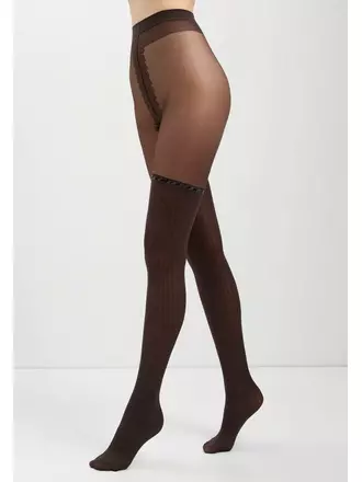 Колготки женские conte fantasy glam grafit, , 2, CONTE ELEGANT, - 1