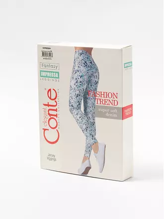 Леггинсы женские impressa bright turquise, , 164-90/XS, CONTE ELEGANT, - 1