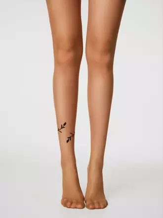 Колготки с рисунком «лиана» fantasy liane bronz, , 3, CONTE ELEGANT, - 1