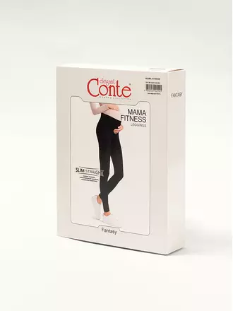 Ультракомфортные леггинсы для беременных mama fitness black, , 164-90/XS, CONTE ELEGANT, - 1