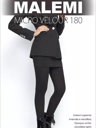 Колготки malemi micro velour 180 chocolate, , 3, MALEMI, - 1