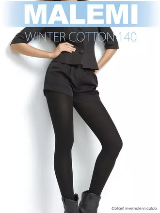 Колготки malemi winter cotton 140 nero, , 2, MALEMI, - 1