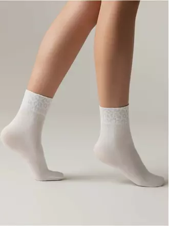 Носки женские с леопардовым принтом conte fantasy 942 mix, , 36-39 (23-25), CONTE ELEGANT, - 1