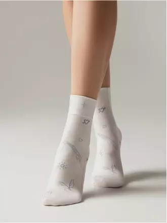 Носки женские с рисунком «forever» fantasy 943 mix, , 36-39 (23-25), CONTE ELEGANT, - 1
