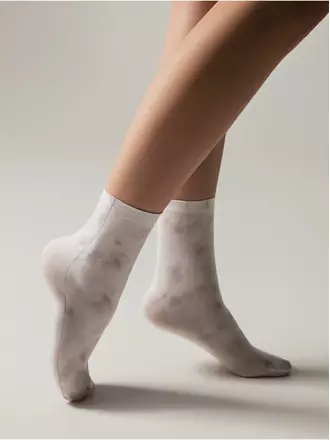 Носки с рисунком «нежный цветок» fantasy 70 den 144 mix, , 36-39 (23-25), CONTE ELEGANT, - 1