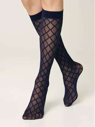 Гольфы женские fantasy diamond marino, , 36-39 (23-25), CONTE ELEGANT, - 1