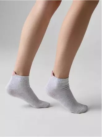 Короткие носки с пикотом «сердечком» active 221 светло-серый, , 38-41 (25-27), CONTE ELEGANT, - 1