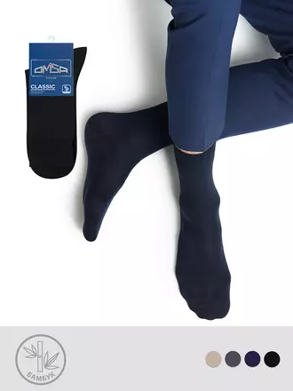 Носки мужские из бамбука omsa classic 205 blu, , 45-47 (29-31), OMSA, - 1