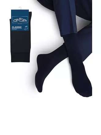 Мужские классические носки omsa classic 204 blu, , 39-41 (25-27), OMSA, - 1