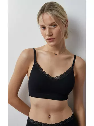 Топ на тонких бретелях с вкладышами minimi 1011s french chic nero, , 46/48 (M/L), MINIMI, - 1