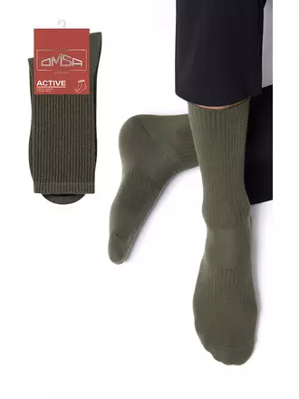Мужские спортивные носки omsa active 116 militari, , 36-38 (23-25), OMSA, - 1