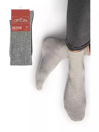 Мужские спортивные носки omsa active 116 grigio melange, , 36-38 (23-25), OMSA, - 1