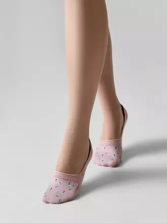 Подследники с рисунком «курочки» classic 1161 пепельно-розовый, , 36-38 (23-25), CONTE ELEGANT, - 1