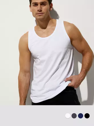 Майка мужская omsa u1103 bianco, , 50(XL), OMSA, - 1
