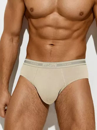 Трусы мужские слипы с открытой резинкой omsa omb 1224 beige chiaro, , 46 (M), OMSA, - 1