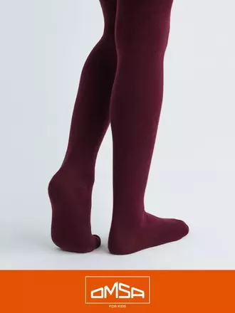 Подростковые колготки однотонные omsa kids 11с01 bordo, , 140-146/20-21, OMSA, - 1