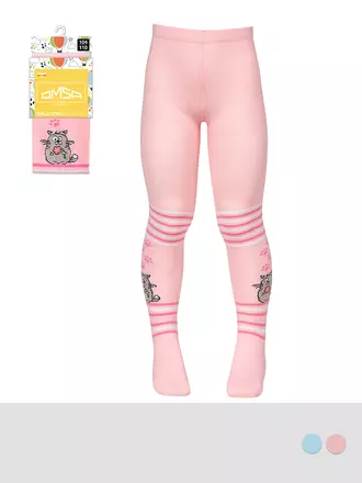 Детские колготки с рисунком (кот и зайчик) omsa kids 11p62 rosa chiaro, , 92-98/13-14, OMSA, - 1