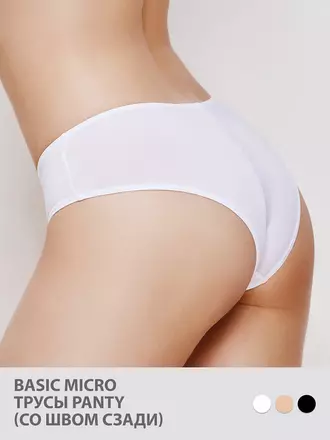 Женские трусы panty (со швом сзади) minimi micro 1242 bianco, , 44 (S), MINIMI, - 1