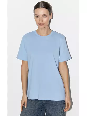 Футболка женская прямая omsa cotton omt_d1202 celeste, , 52 (2XL), OMSA, - 1