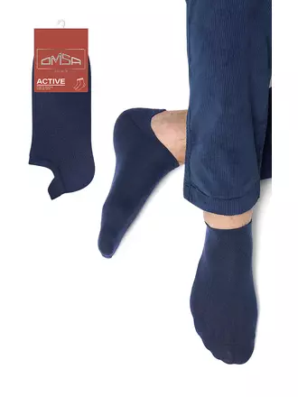 Укороченные мужские носки omsa active 124 blu, , 39-41 (25-27), OMSA, - 1