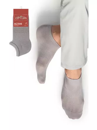 Мужские укороченные носки omsa active 119 grigio chiaro, , 36-38 (23-25), OMSA, - 1