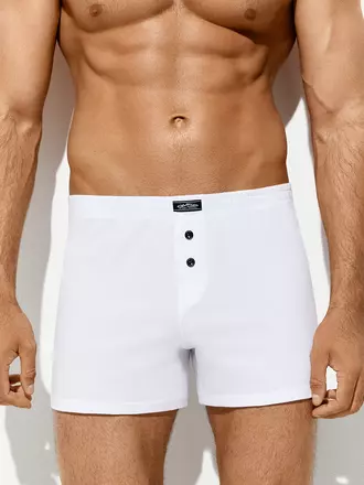Трусы мужские шорты-боксеры из 100% хлопка omsa omb 1243 bianco, , 46 (M), OMSA, - 1