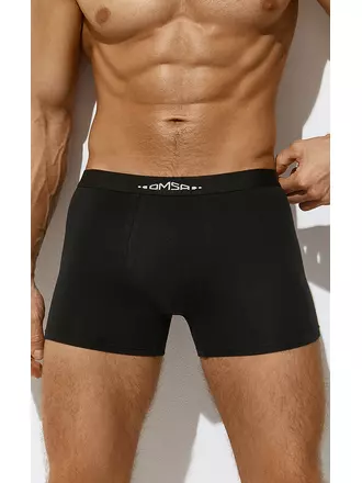 Мужские трусы боксеры с открытой резинкой omsa omb 1234-1 nero, , 46 (M), OMSA, - 1