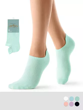 Короткие женские носки из хлопка omsa active 155 menta, , 39-41 (25-27), OMSA, - 1