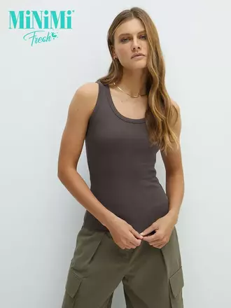 Майка женская из кашкорсе minimi 1321_01ce cioccolata, , 42 (XS), MINIMI, - 1