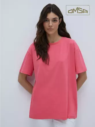 Женская футболка oversize из 100% хлопка omsa omt_d1301 sorbetto, , 44 (S), OMSA, - 1