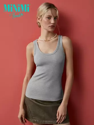 Майка женская из кашкорсе minimi 1321_01ce grigio melange, , 46 (M), MINIMI, - 1