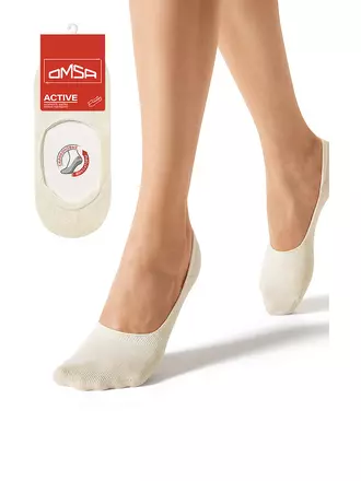 Подследники с меланжевым эффектом omsa active 171 avorio melange, , 36-38 (23-25), OMSA, - 1