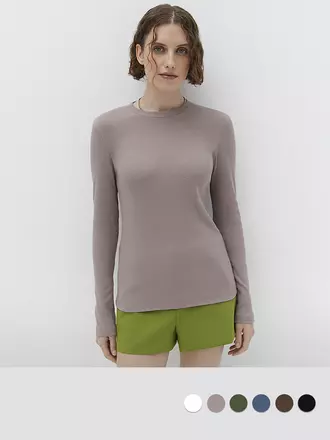 Женский лонгслив из кашкорсе minimi 1611с fresh cappuccino, , 42 (XS), MINIMI, - 1