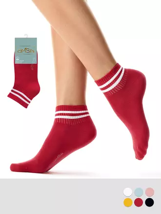 Укороченные носки женские omsa active 154 rosso, , 36-38 (23-25), OMSA, - 1