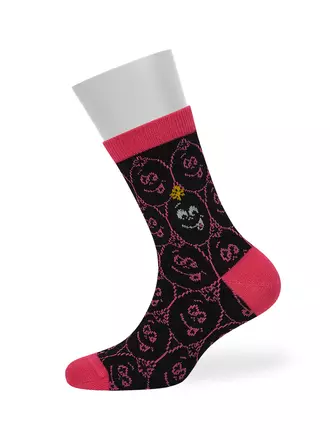 Носки детские (мордочки) omsa kids calzino 21p74 nero/fuxia, , 27-30 (16-18), OMSA, - 1