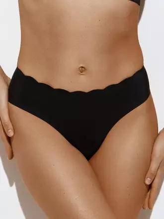 Трусы женские слипы (лазерная обработка края) omsa omd 2213b invisible slip nero, , 42 (XS), OMSA, - 1