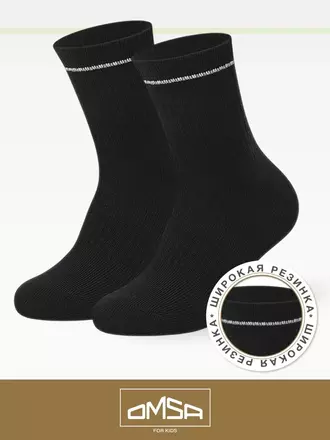 Носки детские с высокой резинкой omsa kids calzino 21s05 nero, , 27-30 (16-18), OMSA, - 1