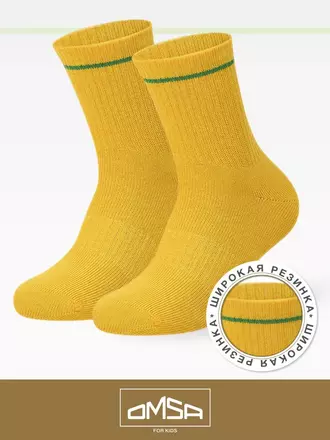 Носки детские с высокой резинкой omsa kids calzino 21s05 giallo, , 27-30 (16-18), OMSA, - 1