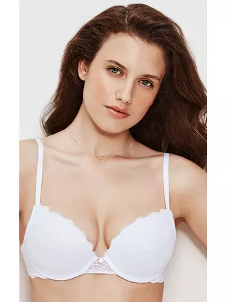 Бюстгальтер push-up minimi lace 2111 bianco, , 70C, MINIMI, - 1